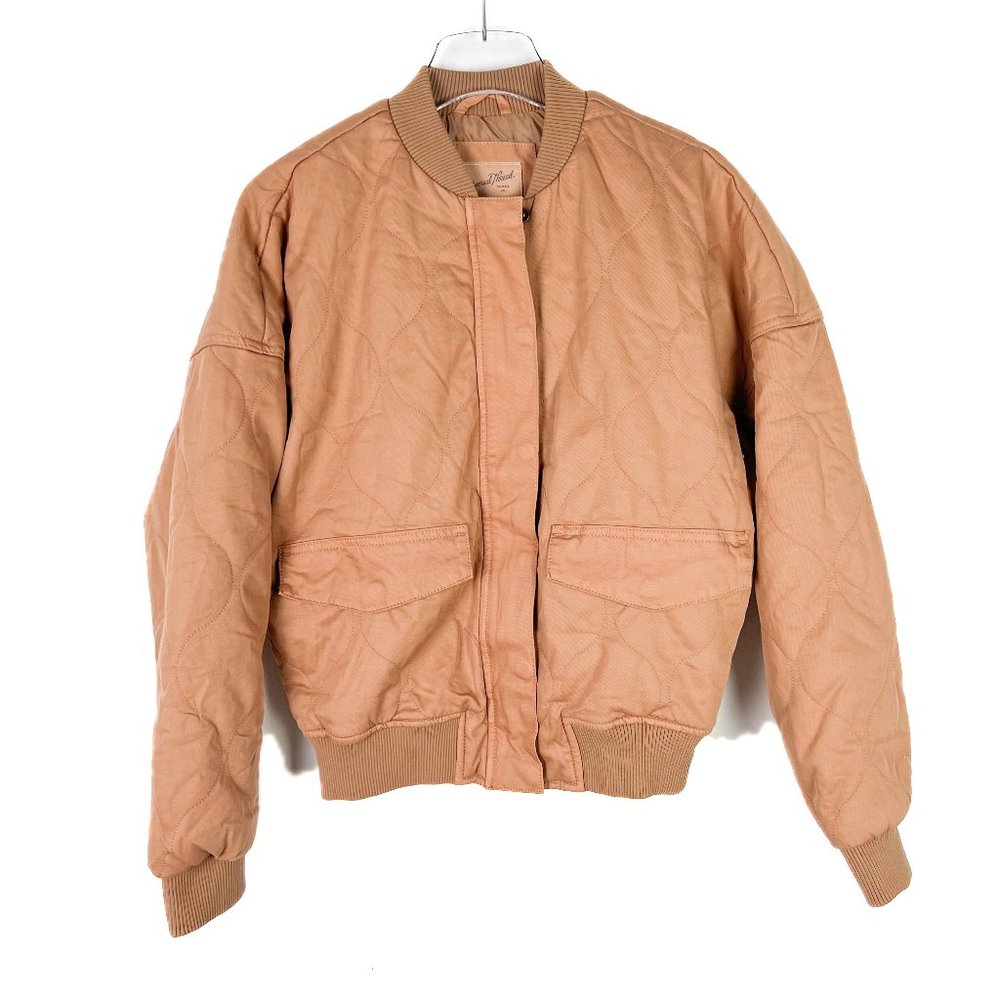NWT Universal Thread Quilted Utility Jacket Tan Plus Size XXL NEW - Picture 2 of 14